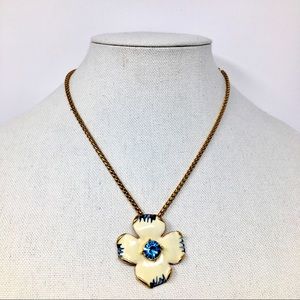 Kenneth Lane Porcelain Flower Necklace